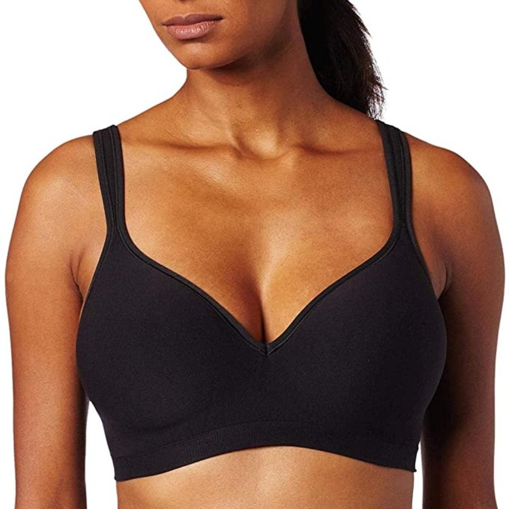 Bali Women's Comfort Revolution Wirefree Bra 36C, Black